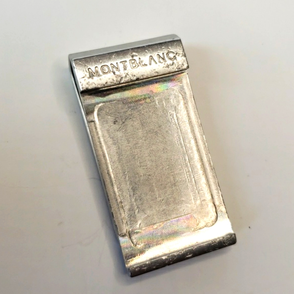 Mont Blanc Germany vintage VTG silver money clip signed with hallmark star
